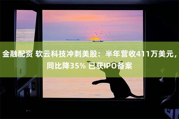 金融配资 软云科技冲刺美股：半年营收411万美元，同比降35% 已获IPO备案