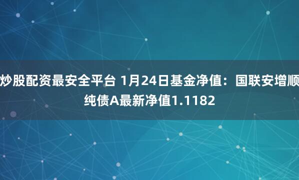 炒股配资最安全平台 1月24日基金净值：国联安增顺纯债A最新净值1.1182