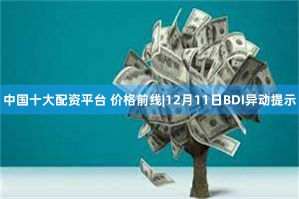 中国十大配资平台 价格前线|12月11日BDI异动提示